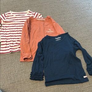 Ruffle Butts Red and Orange Long Sleeve Tees